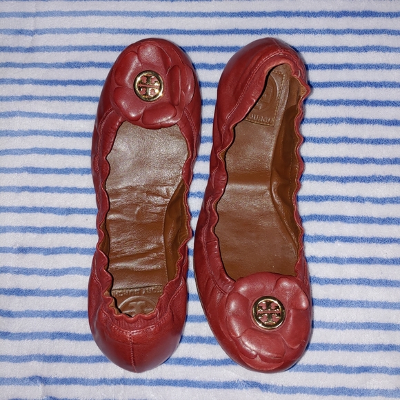 Tory Burch "Red" Ballet Flats - Picture 3 of 7